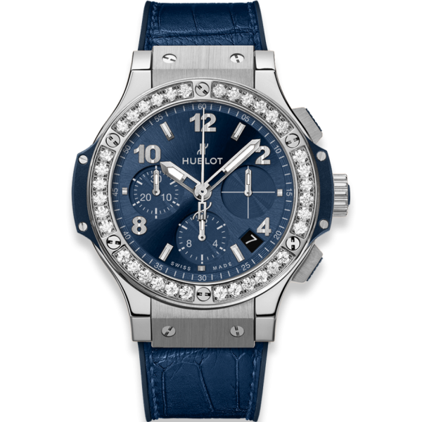 Đồng Hồ Hublot Big Bang Chronograph Steel Blue Diamonds