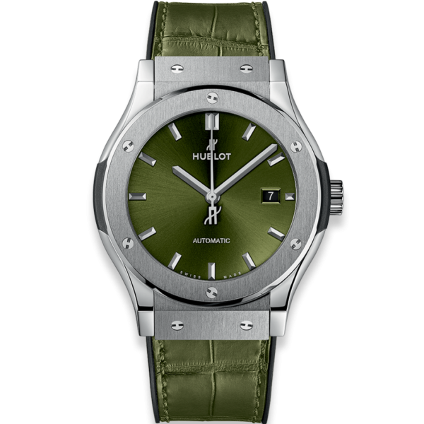 Đồng Hồ Hublot Classic Fusion Green Titanium 42mm 542.NX.8970.LR