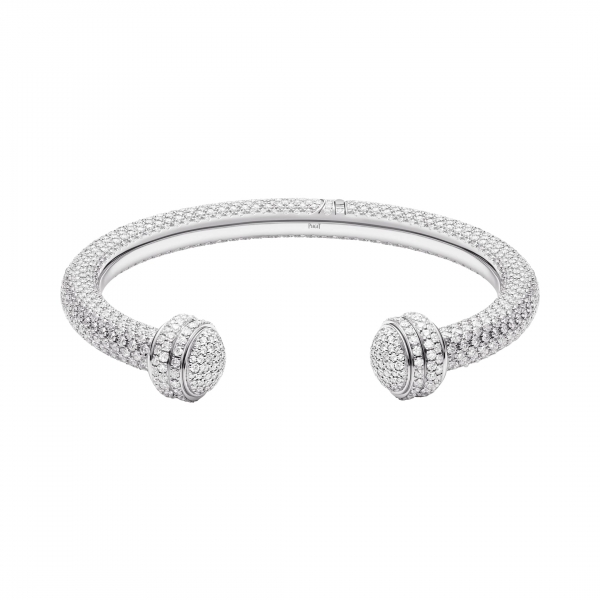 Lắc tay White gold diamond open bangle bracelet G36PV600