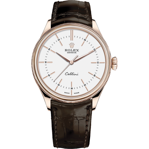 Đồng Hồ Rolex Cellini Time 39mm 50505-0020 dây đeo da