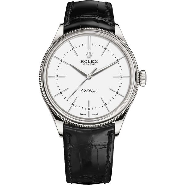 Đồng Hồ Rolex Cellini Time 39mm 50509-001 dây đeo da