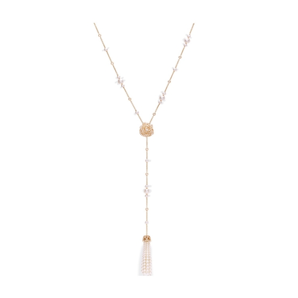 Vòng cổ Rose Gold Pearl Diamond Necklace G37U9800