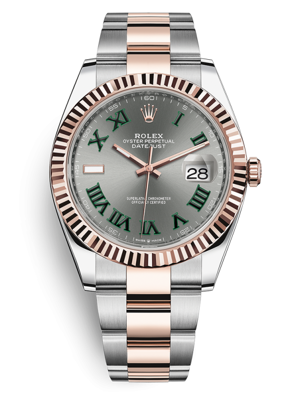 Rolex Datejust 41mm Steel & Everose Gold 126331 Phiên bản mặt số slate dây đeo Oyster