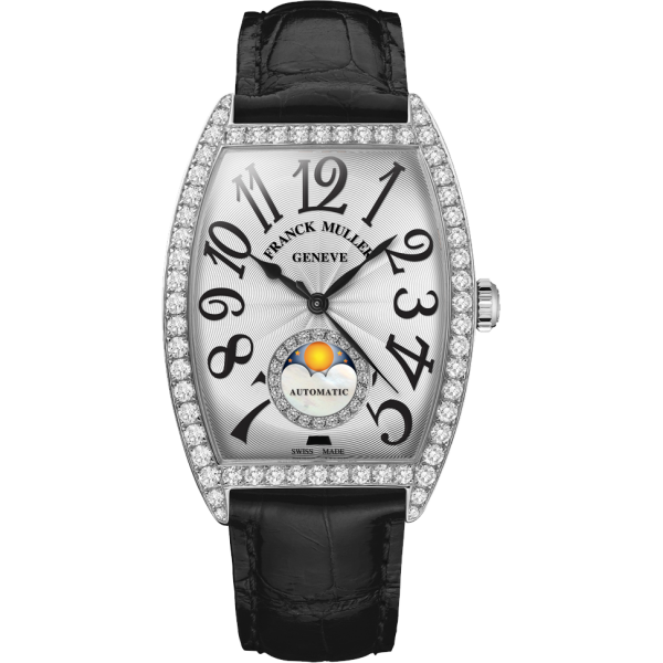 Franck Muller Cintree Curvex Ladies 7500 SC AT FO L D1R CD 1R  vỏ bằng vàng trắng đính kim cương