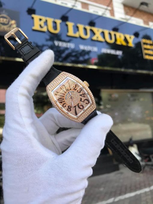 Franck Muller V32 Vanguard Rose Gold Diamond