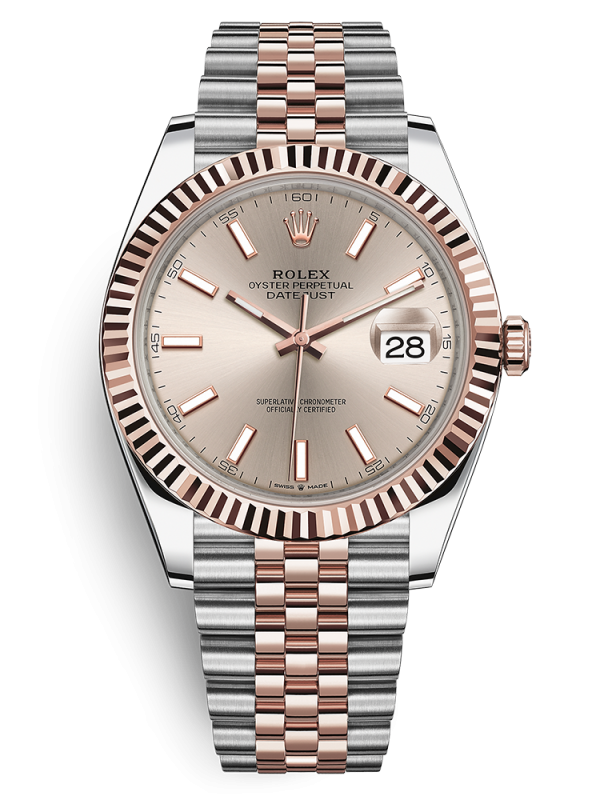 Rolex Datejust 41mm Sundust Dial Everose Gold 126331 dây Jubilee, mối nối 5 mảnh