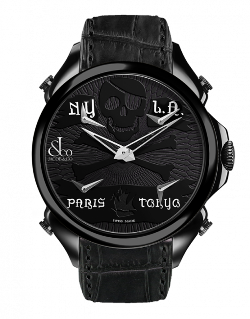 Jacob & Co PALATIAL FIVE TIME ZONE PIRATE BLACK PVD