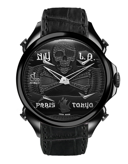 Jacob & Co PALATIAL FIVE TIME ZONE PIRATE BLACK PVD