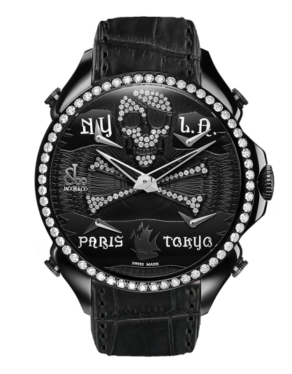 Jacob & Co PALATIAL FIVE TIME ZONE PIRATE BLACK PVD