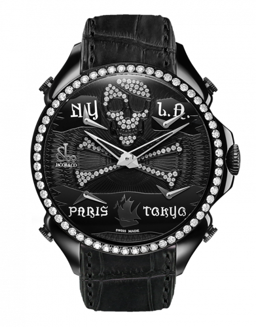 Jacob & Co PALATIAL FIVE TIME ZONE PIRATE BLACK PVD