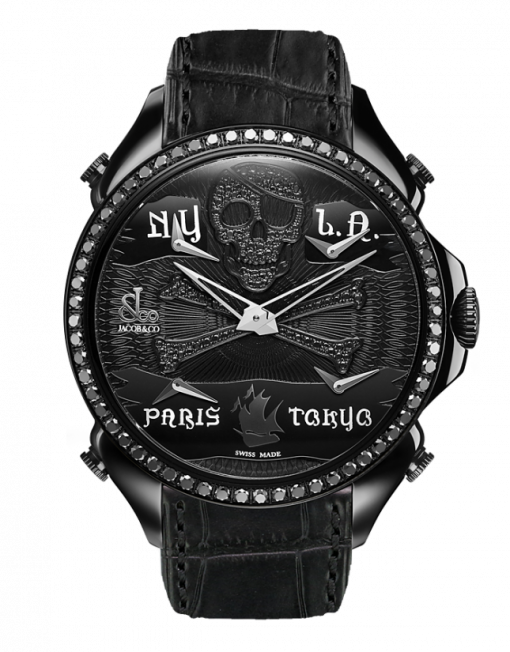 Jacob & Co PALATIAL FIVE TIME ZONE PIRATE BLACK PVD