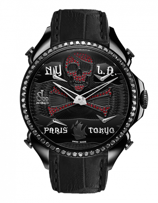 Jacob & Co PALATIAL FIVE TIME ZONE PIRATE BLACK PVD