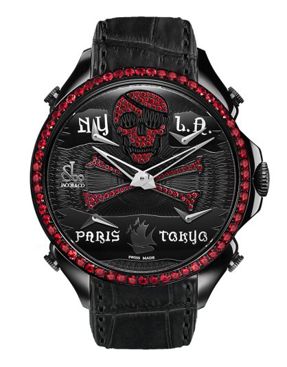 Jacob & Co PALATIAL FIVE TIME ZONE PIRATE BLACK PVD