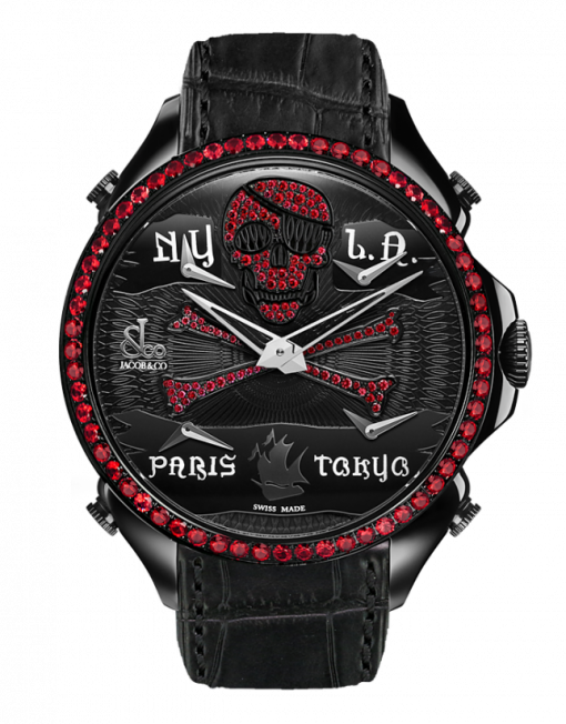 Jacob & Co PALATIAL FIVE TIME ZONE PIRATE BLACK PVD