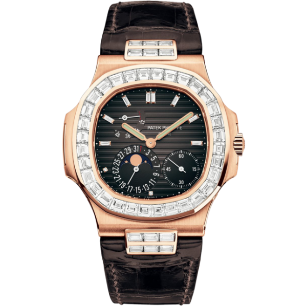 Đồng hồ Patek Philippe Nautilus Rose Gold with Diamond Bezel 5724R-001