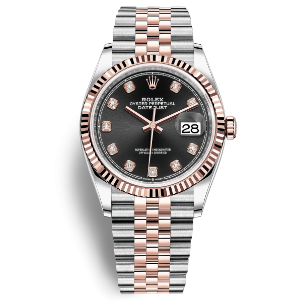 Đồng Hồ Rolex Datejust 36 126231 Mặt đen, Cọc số KIm cương, Dây Đeo Jubilee