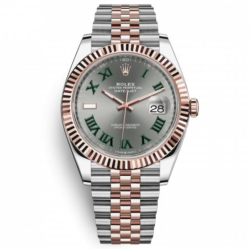 Rolex Datejust 41mm Steel & Everose Gold 126331 Phiên bản mặt số slate dây Jubilee