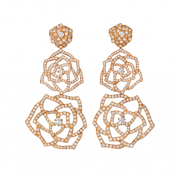 Bông tai Rose gold diamond earrings G38U0063