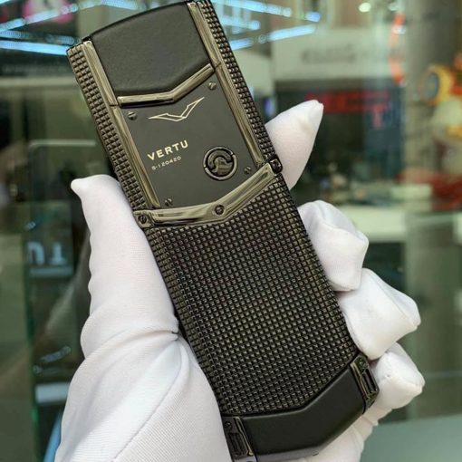 Vertu Signature S Clous de Paris Steel Black