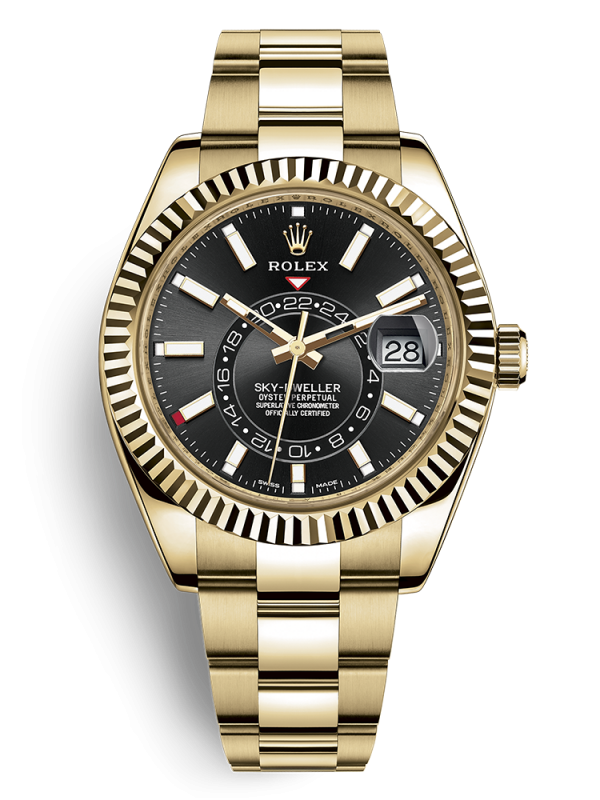 Rolex Oyster Perpetual Sky-Dweller 42mm 326938 chất liệu vàng 18 ct dây đeo Oyster máy cơ Perpetual Calibre 9001