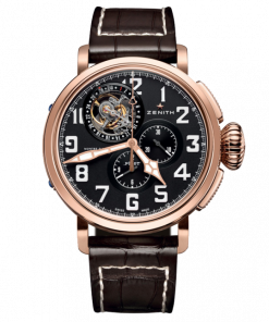 ZENITH Pilot Montre D'Aeronef Type 20 Tourbillon Chronograph Rose Gold 48mm